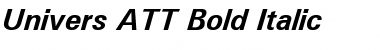 Download Univers ATT Bold Italic Font