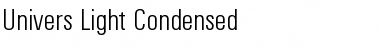 Download Univers Light Condensed Regular Font