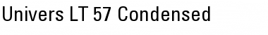 Download Univers LT 57 Condensed Regular Font