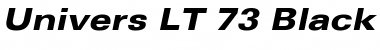 Download Univers LT 73 BlackExtended Italic Font