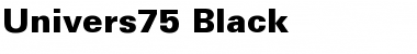Download Univers75-Black Black Font