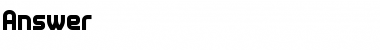 Download Answer Font