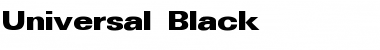 Download Universal Black Font