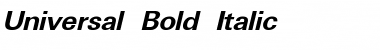 Download Universal Bold Italic Font