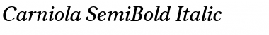 Download Carniola SemiBold Italic Font