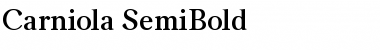 Download Carniola SemiBold Regular Font