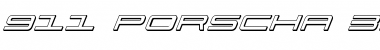 Download 911 Porscha 3D Italic Font