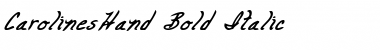 Download CarolinesHand Bold Italic Font