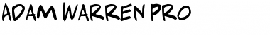 Download Adam Warren pro Font