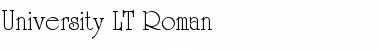 Download University LT Roman Regular Font