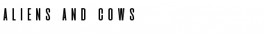 Download aliens and cows Font Download aliens and cows Font