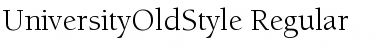 Download UniversityOldStyle Regular Font