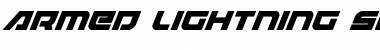 Download Armed Lightning Squared Super-Italic Font