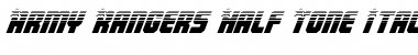 Download Army Rangers Half-Tone Italic Font