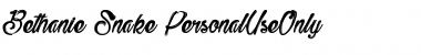 Download Bethanie Snake_PersonalUseOnly Regular Font