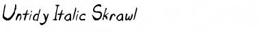 Download Untidy Italic Skrawl Font