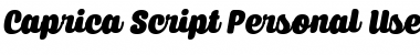 Download Caprica Script Personal Use Regular Font