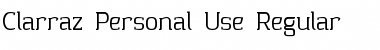 Download Clarraz Personal Use Font
