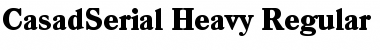 Download CasadSerial-Heavy Regular Font