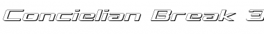 Download Concielian Break 3D Semi-Italic Font