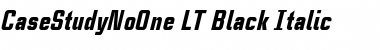 Download CaseStudyNoOne LT Black Italic Font
