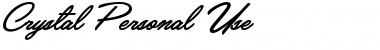 Download Crystal Personal Use Font