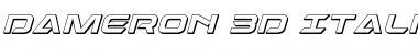 Download Dameron 3D Italic Italic Font