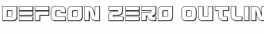 Download Defcon Zero Outline Font Download Defcon Zero Outline Font