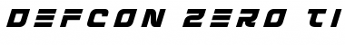 Download Defcon Zero Title Italic Font Download Defcon Zero Title Italic Font