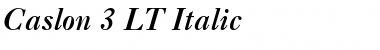 Download Caslon 3 LT Italic Font