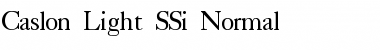 Download Caslon Light SSi Normal Font