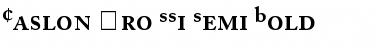 Download Caslon Pro SSi Semi Bold Font