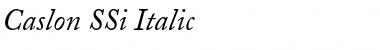 Download Caslon SSi Italic Font