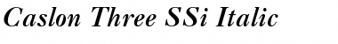 Download Caslon Three SSi Italic Font