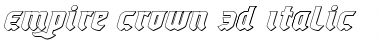 Download Empire Crown 3D Italic Font