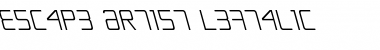 Download Escape Artist Leftalic Font