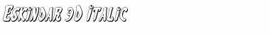 Download Eskindar 3D Italic Font