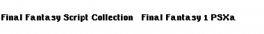 Download Final Fantasy 1 PSXa Regular Font