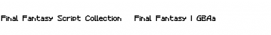 Download Final Fantasy I GBAa Regular Font