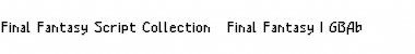 Download Final Fantasy I GBAb Regular Font