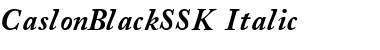 Download CaslonBlackSSK Italic Font