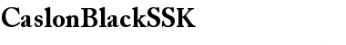 Download CaslonBlackSSK Regular Font