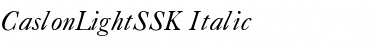 Download CaslonLightSSK Italic Font