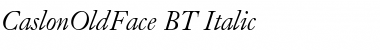Download CaslonOldFace BT Italic Font