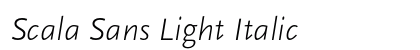 Scala Sans Light Italic Font Scala Sans Light Italic Font Preview
