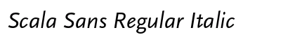 Scala Sans Regular Italic Font Scala Sans Regular Italic Font Preview