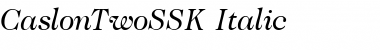 Download CaslonTwoSSK Italic Font