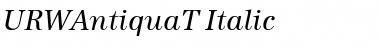Download URWAntiquaT Italic Font