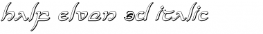 Download Half-Elven 3D Italic Font