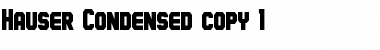 Download Hauser Condensed Font